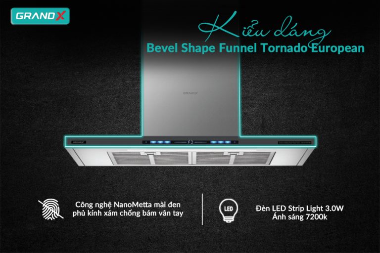 Thiết kế châu âu sang trọng - Hút mùi GX H90T78G/ GX H90T78SG