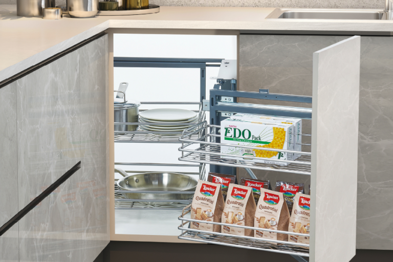Đặc tính sản phẩm - Kệ góc liên hoàn – nan dẹt SUS304 XMC.45S1 (l/r)