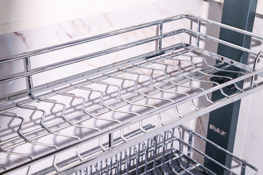 Giá bát đĩa nâng hạ điện thông minh nan oval XL.80EM1 GrandX - ảnh 3
