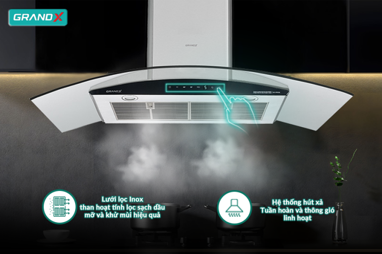 Lọc và khử mùi hiệu quả - Hút mùi GX H90C62S