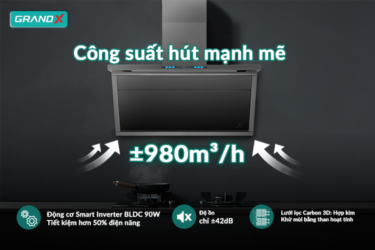 Công nghệ hiện đại - hiệu suất vượt trội - Hút mùi GX H70T88G / GX H70T88M