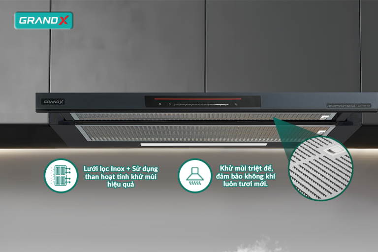 Lọc sạch hiểu quả - dễ dàng vệ sinh - Hút mùi GX H70F72B / GX H70F72SB