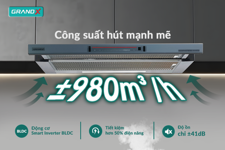 Hiệu suất mạnh mẽ - Hút mùi GX H70F72G / GX H70F72SG