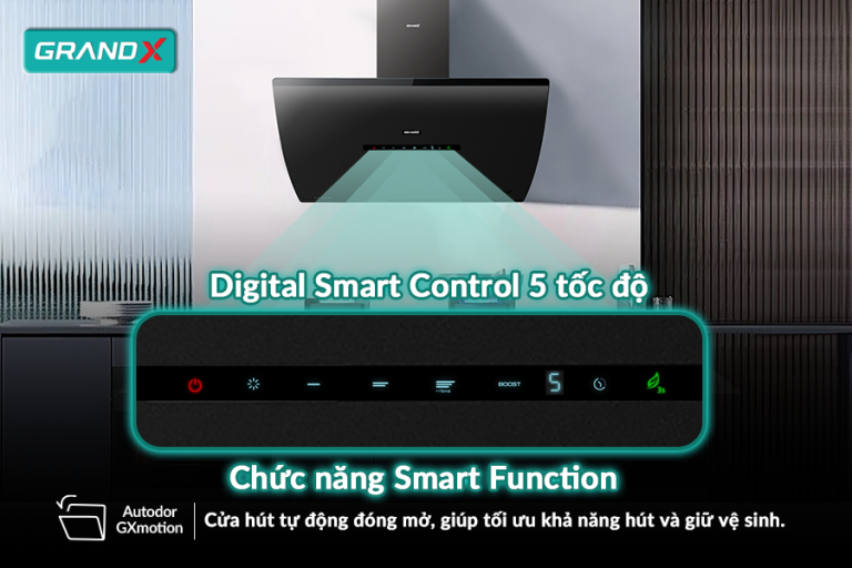 Điều khiển thông minh - tiện nghi tối ưu - Hút mùi GX H70F87B / GX H70S87B