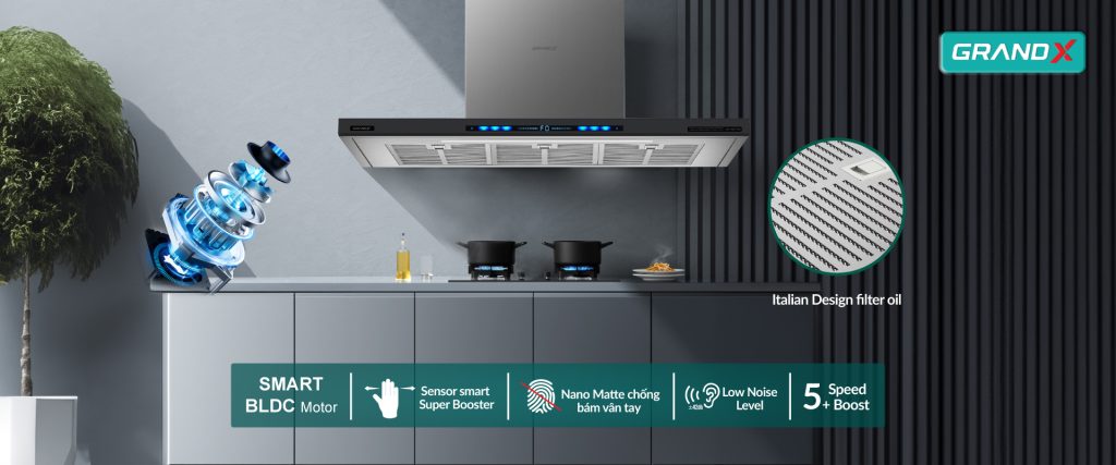 Hút mùi GrandX GX H70T78B/ GX H70T78SB - ảnh 2