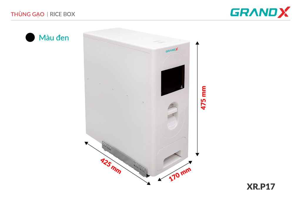 Thùng gạo âm tủ cánh mở XR.P17-1 GrandX - ảnh 2