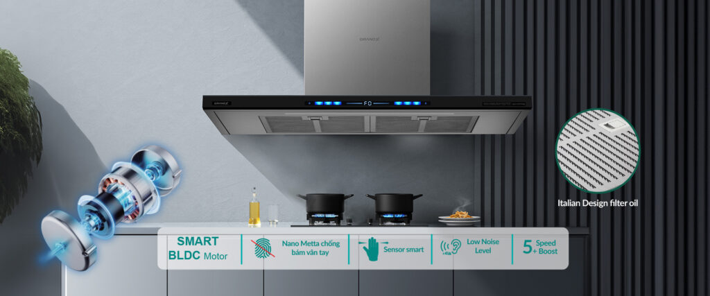 Hút mùi GrandX GX H90T78B/ GX H90T78SB - ảnh 3