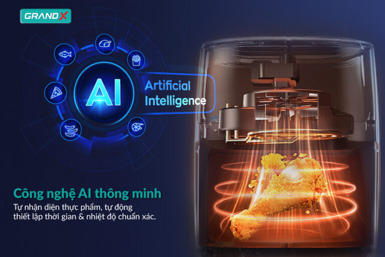 Công nghệ ai tiên tiến - NỒI CHIÊN KHÔNG DẦU GX-AR08SMART / GX-AR08Ai