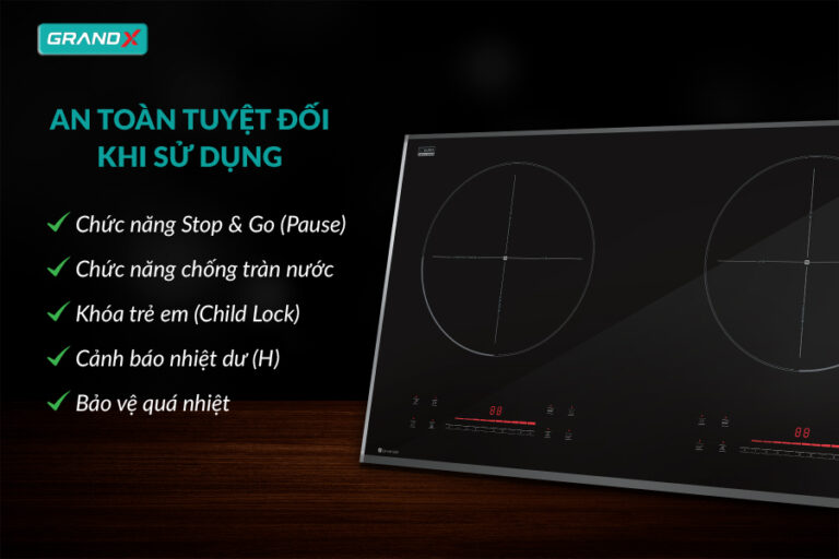 An toàn tuyệt đối khi sử dụng - BẾP TỪ GX IH618SE Series 6