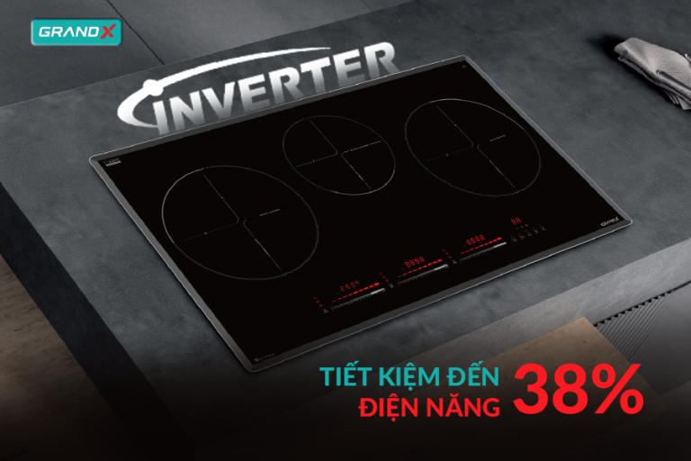 Công nghệ hiện đại - tiết kiệm năng lượng - Bếp từ 3 vùng nấu GX IH736LUX