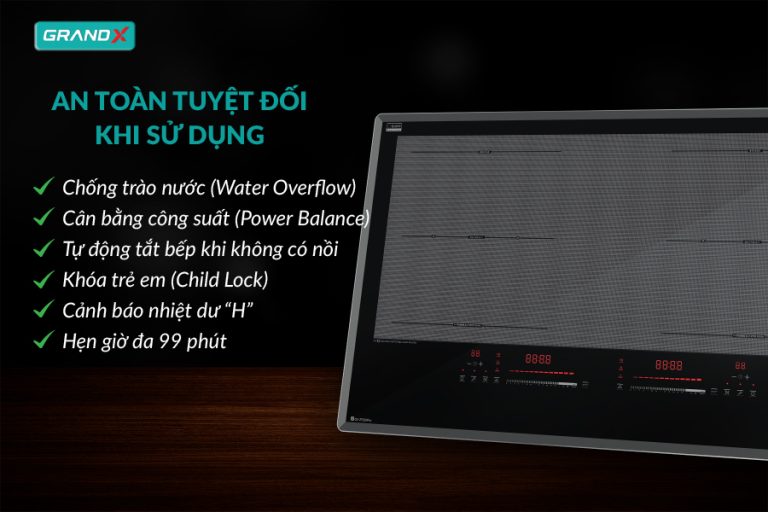 An toàn và tiện ích - BẾP TỪ GX IP839Pro Series 8