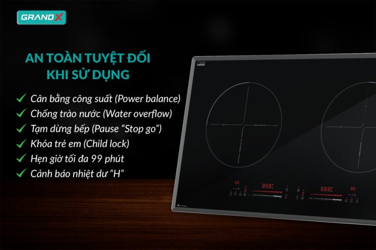 Tính năng an toàn - Bếp từ GX IP789LUX