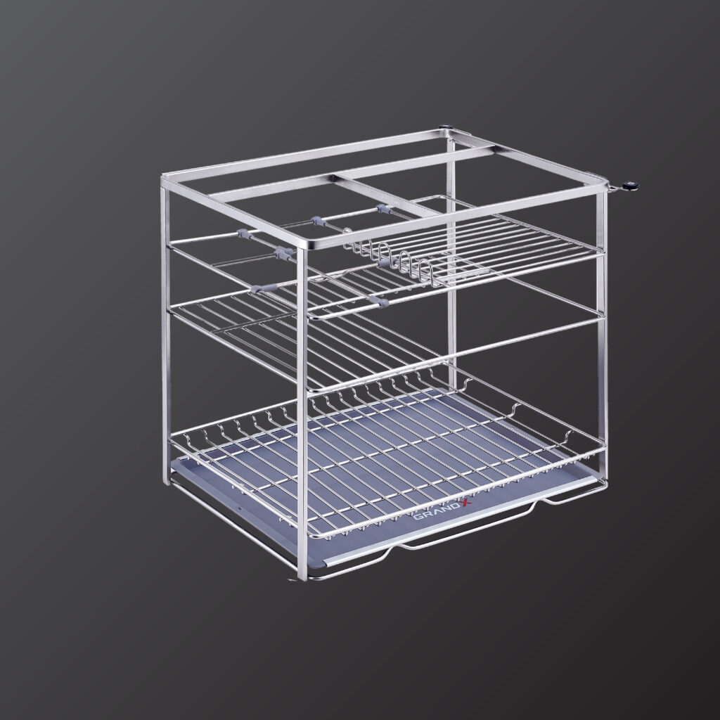 Giá đựng chai lọ gia vị nan dẹt XS.25S2 GrandX - ảnh 4