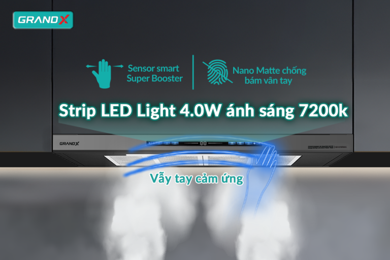 Hút mùi GX H70F85G – Thiết kế âm tủ tinh gọn, động cơ BLDC mạnh mẽ, tiết kiệm điện - Hút mùi GX H70F85G