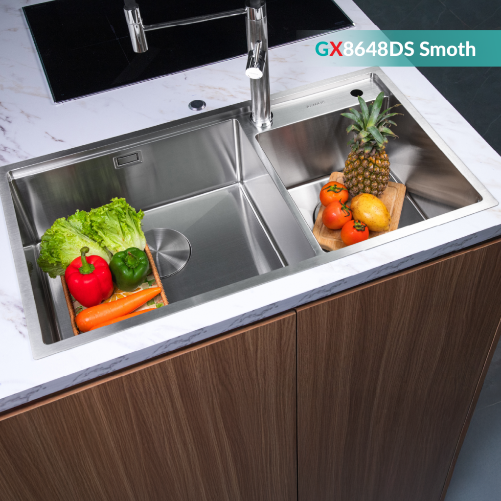 Chậu rửa bát GX8648DS Smooth GrandX - ảnh 2