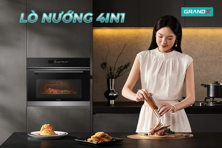 Lò nướng GX50MOS7 – Lò vi sóng 4 trong 1 cao cấp tích hợp hấp, nướng, vi sóng, chiên không dầu - Lò nướng âm tủ tích hợp lò hấp, lò vi sóng và nồi chiên không dầu GX50MOS7