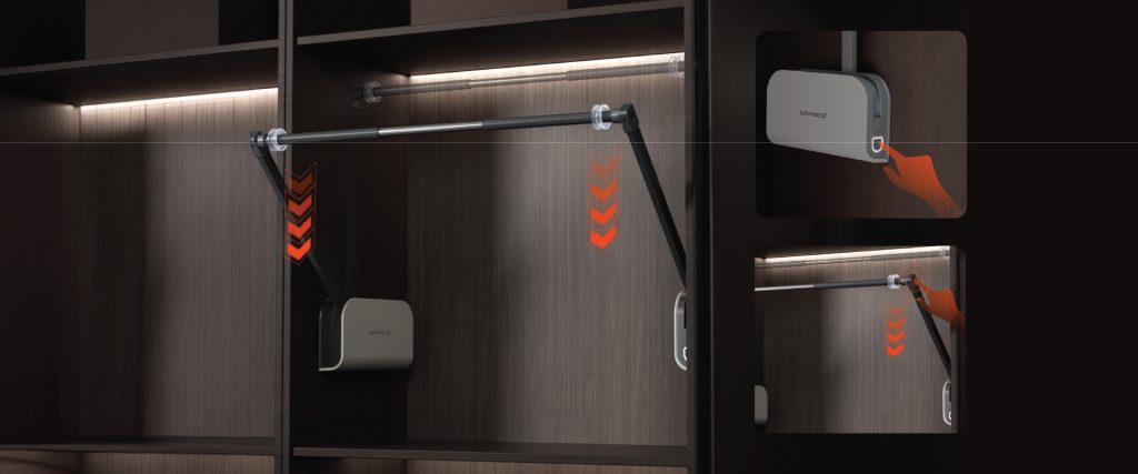 Giá nâng hạ điện treo quần áo cao cấp XM.15E Luxury GrandX - ảnh 2