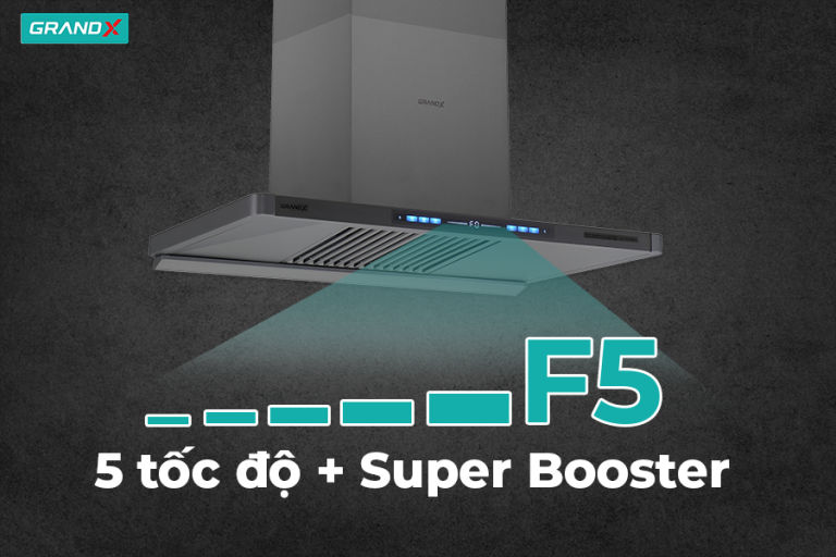 5 tốc độ + Super Booster: linh hoạt theo từng món nấu - Hút mùi GX H70T82Pro