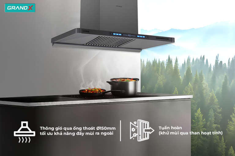 Hút xả linh hoạt: tuần hoàn hoặc thông gió - Hút mùi GX H70T82Pro