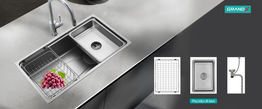 Chậu rửa bát GX8045LV Volcano GrandX - ảnh 3