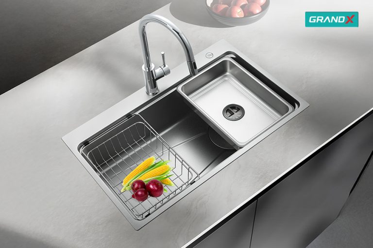 Chậu rửa bát GX8050SV Volcano - lựa chọn đẳng cấp cho căn bếp hiện đại - Chậu rửa bát GX8050SV Volcano
