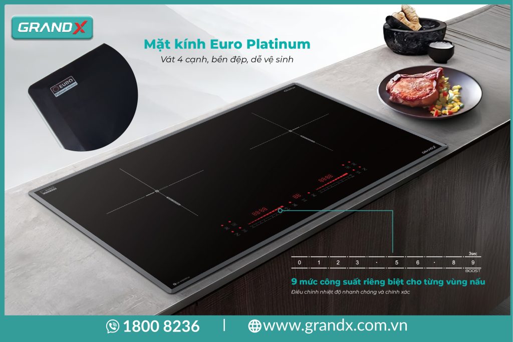 Bếp từ GX IH666Plus sở hữu thiết kế hiện đại, sang trọng - Bếp từ GX IH666Plus