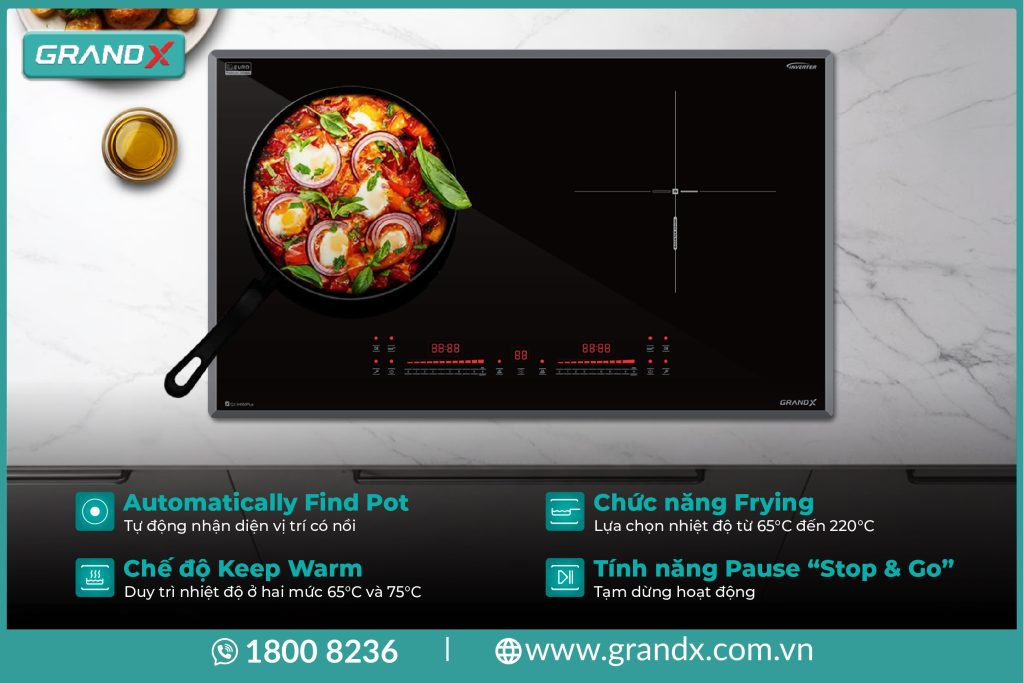 Bếp từ GX IH666Plus tích hợp nhiều chế độ nấu thông minh - Bếp từ GX IH666Plus
