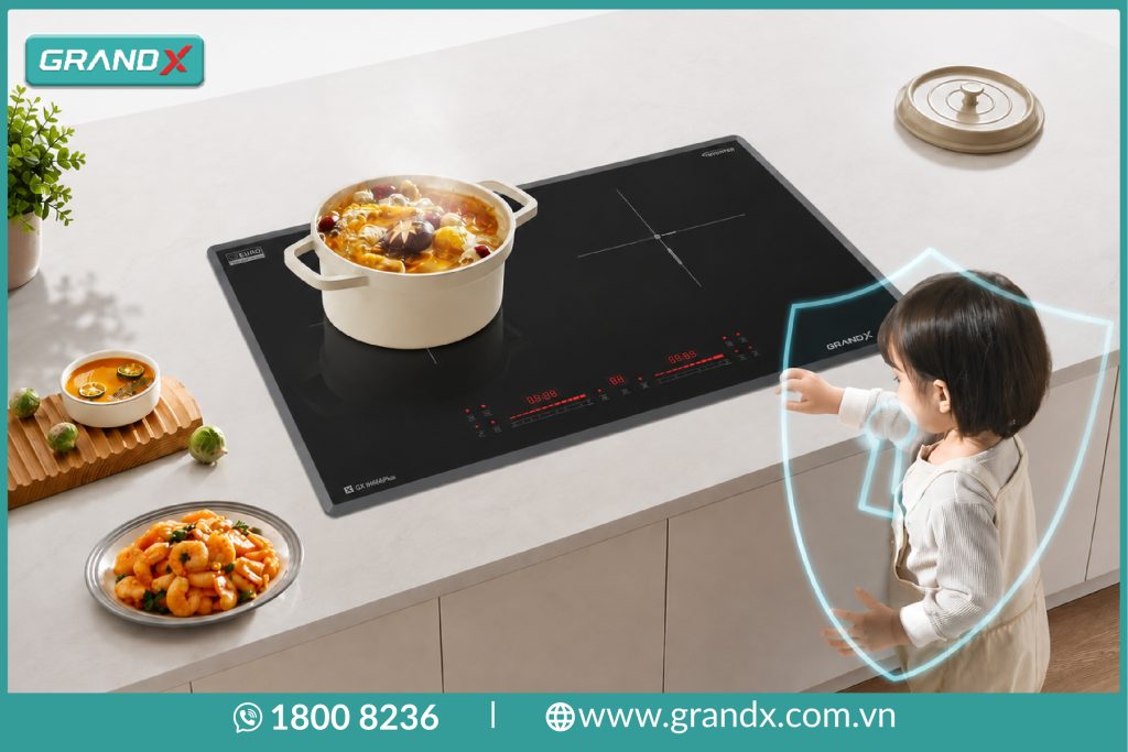 Bếp từ GX IH666Plus bảo đảm an toàn khi sử dụng - Bếp từ GX IH666Plus