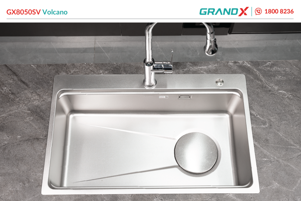 Chậu rửa bát GX8050SV Volcano GrandX - ảnh 2