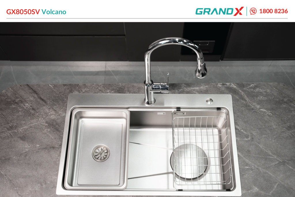 Chậu rửa bát GX8050SV Volcano GrandX - ảnh 3