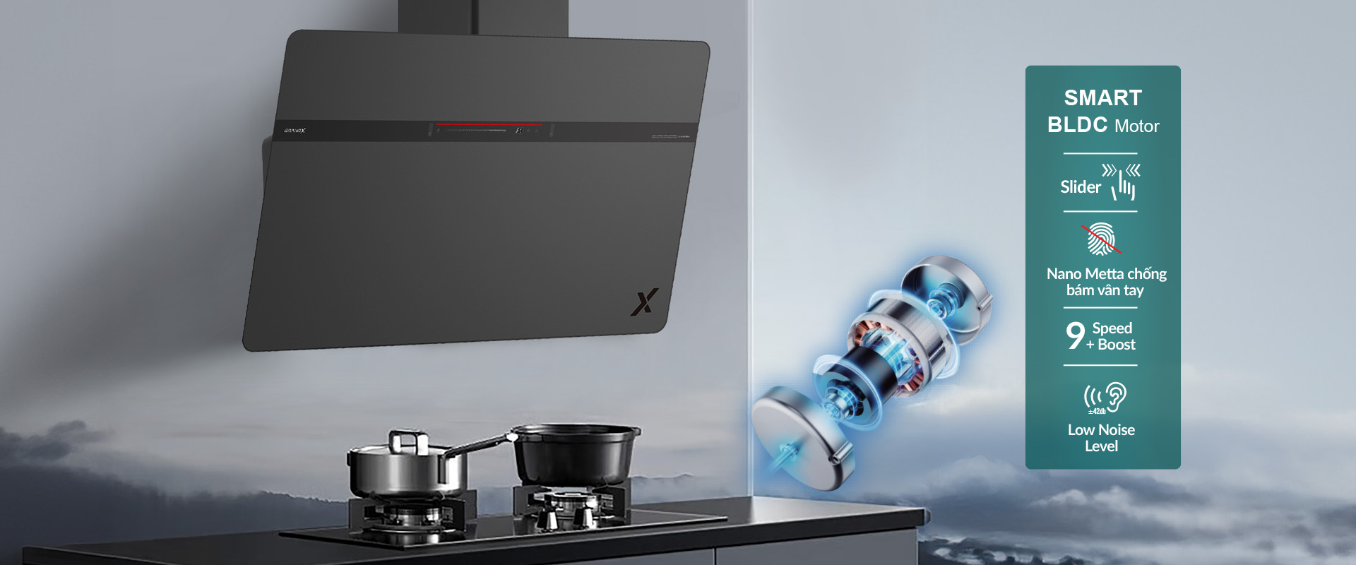 Hút mùi GrandX GX H90S86G - ảnh 7