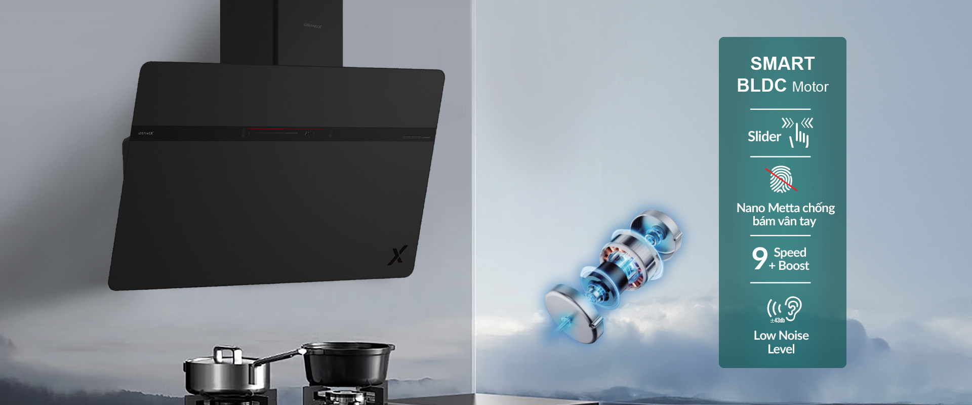 Hút mùi GrandX GX H70S86B - ảnh 7