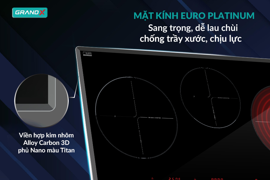 Thiết kế sang trọng - độ bền vượt trội - Bếp điện từ GX E738LUX