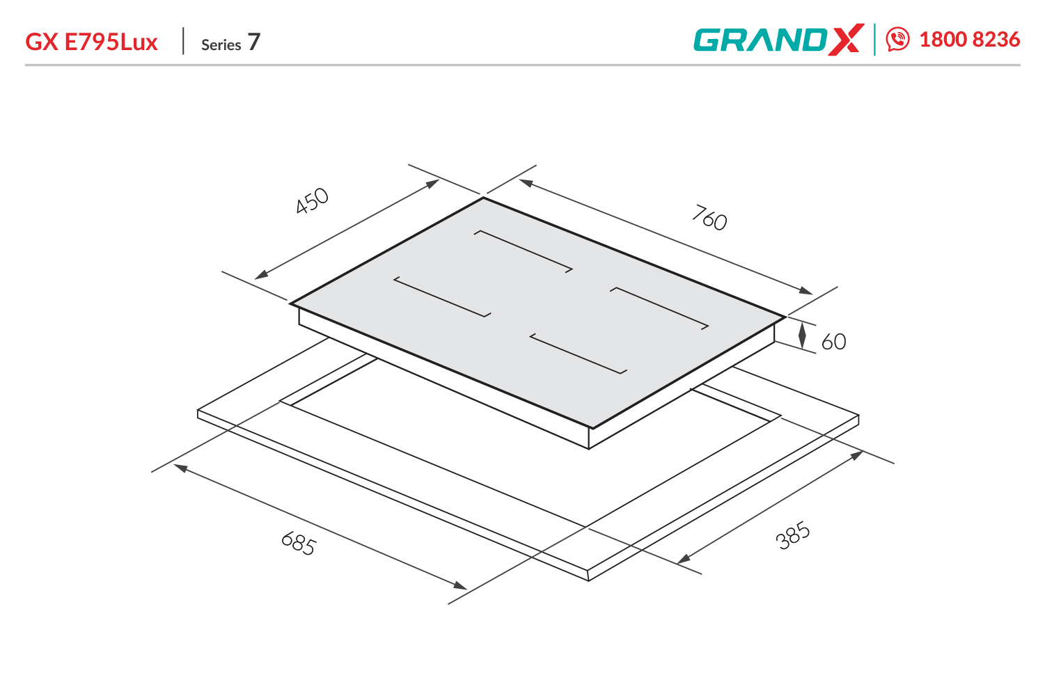 Bếp từ GrandX GX E795LUX serial 7 - ảnh 8