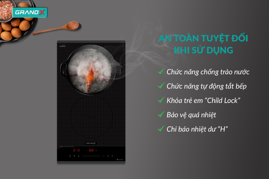 Chức năng an toàn - BẾP TỪ GX ID505 Series 5