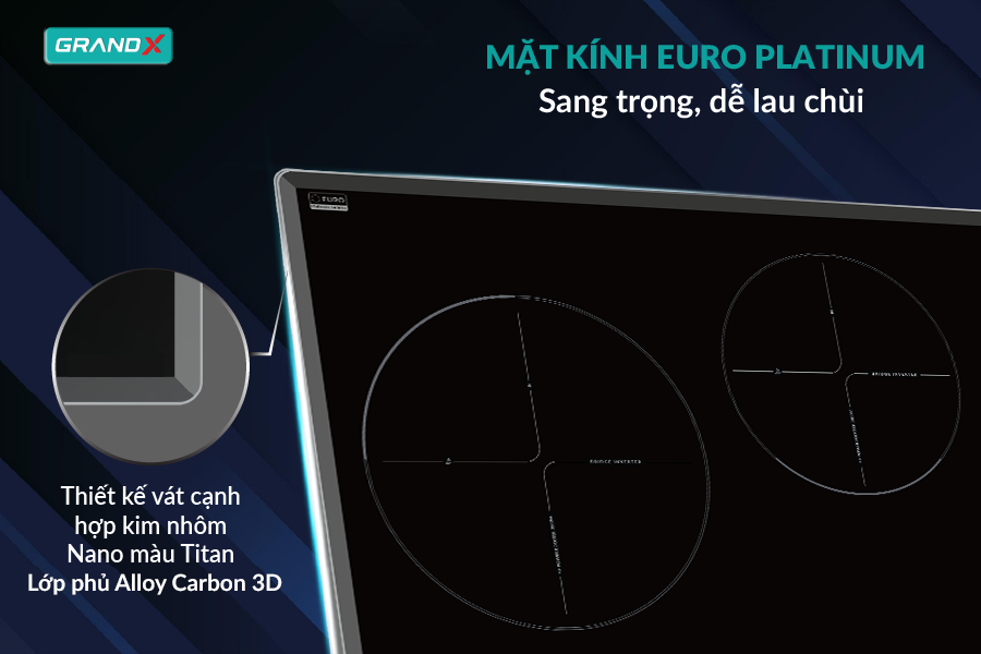 Thiết kế cao cấp - sang trọng - Bếp từ 3 vùng nấu GX IH736LUX