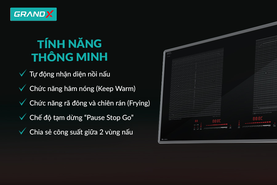 Tính năng thông minh - BẾP TỪ GX IH855Pro / IH855XPro Series 8