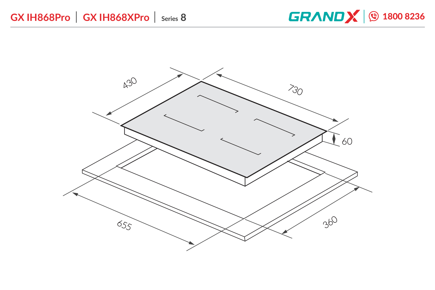 BẾP TỪ GrandX GX IH868Pro / GX IH868XPro Series 8 - ảnh 8