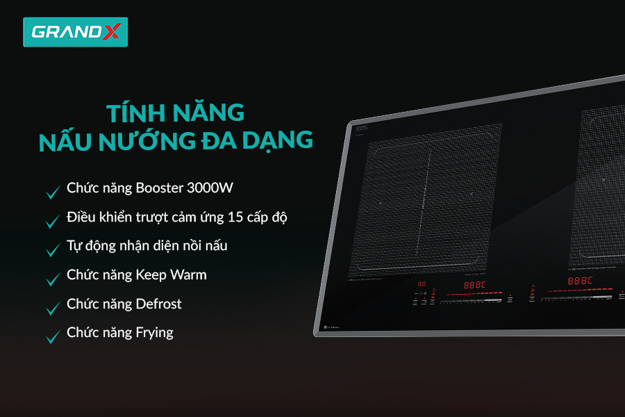 Tính năng nấu nướng đa dạng - BẾP TỪ GX GX IP856XPro / GX IP856XPro