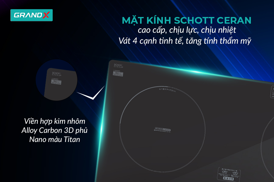 Thiết kế sang trọng - đẳng cấp châu âu - Bếp từ GX IP876JP