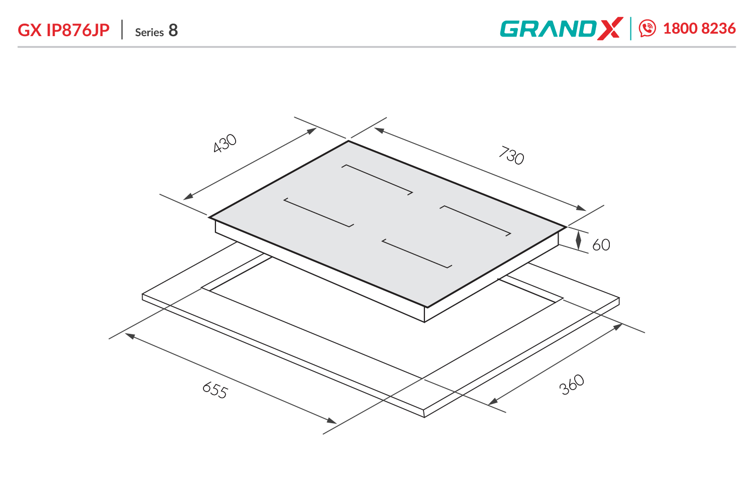 Bếp từ GrandX GX IP876JP - ảnh 2