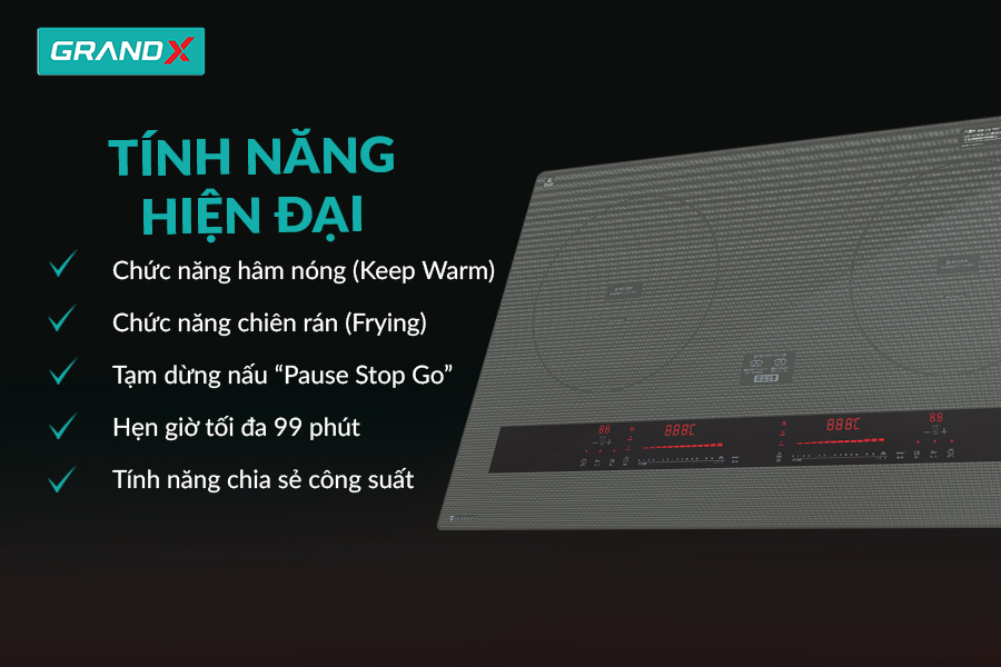 Tính năng hiện đại - Bếp từ GX IP879JP