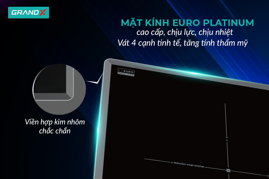 Thiết kế sang trọng, tối ưu lắp đặt âm bàn bếp - Bếp từ GX IH696SE
