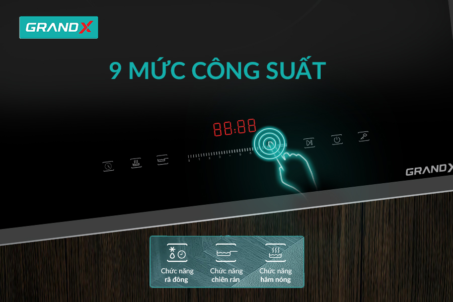 Trải nghiệm nấu ăn dễ dàng với 9 cấp độ công suất - Bếp từ GX IP689SE