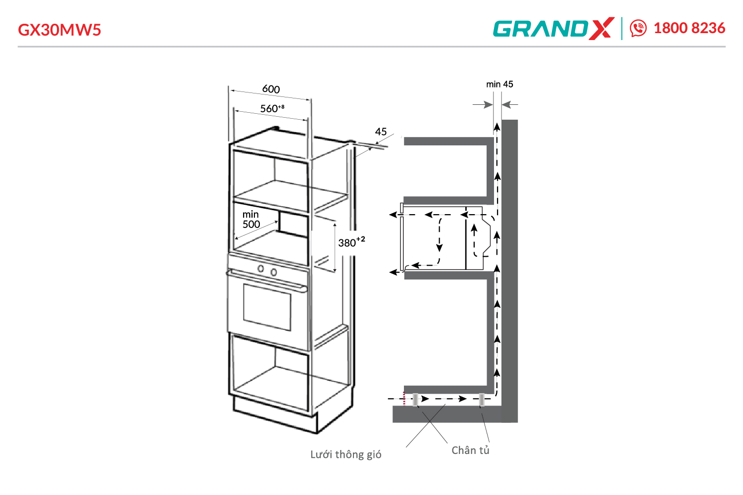 Lò vi sóng tích hợp lò nướng GX30MW5 GrandX - ảnh 2