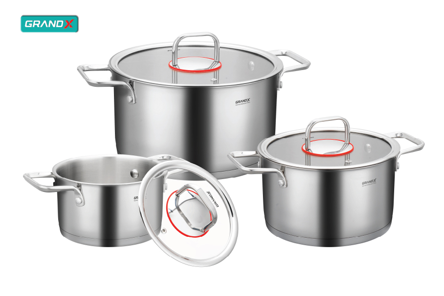 Bộ nồi cao cấp GX603 Nova – Bộ nồi inox SUS304 bền bỉ cho căn bếp hiện đại - Bộ nồi cao cấp GX603 nova