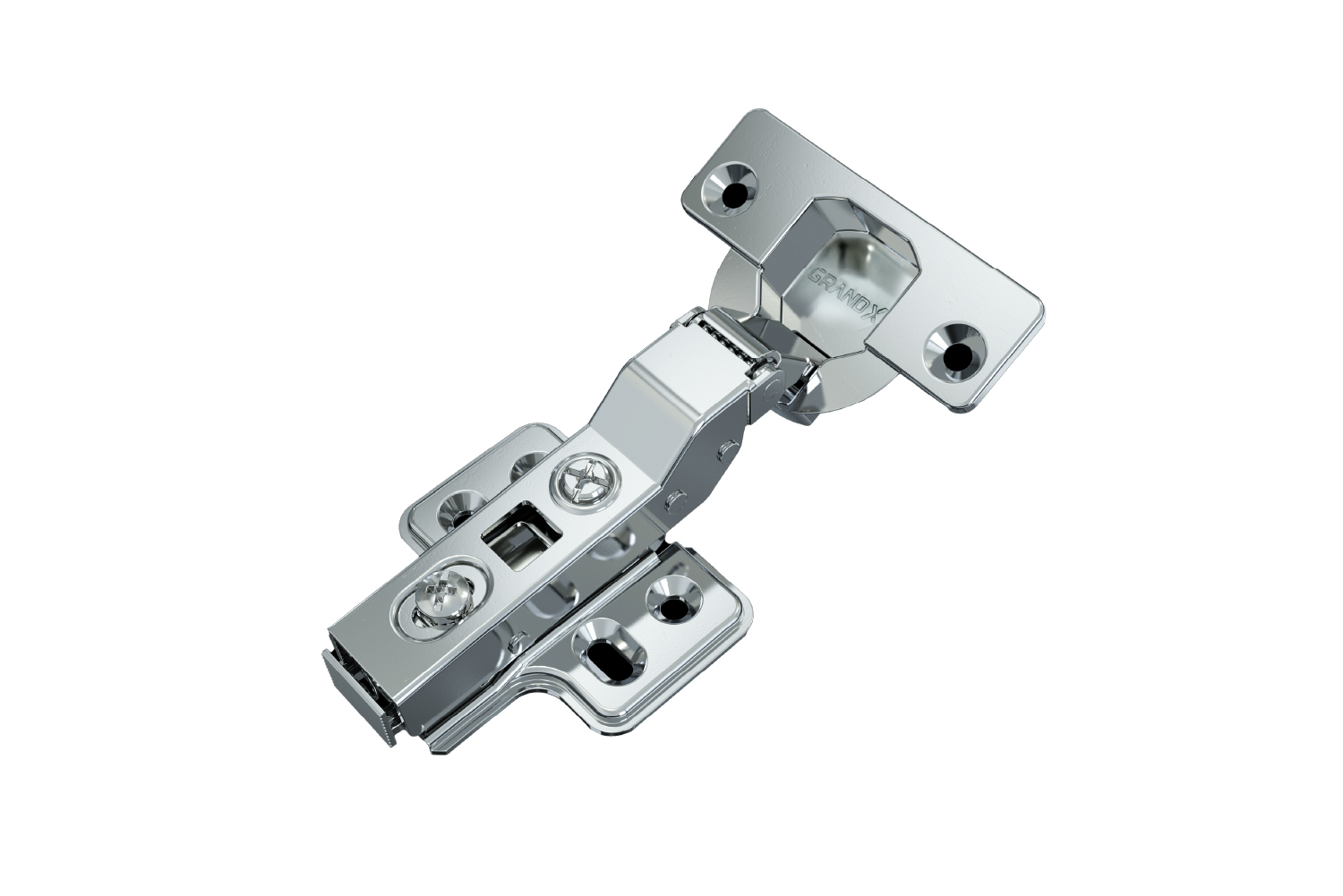 Bản lề cong lắp trùm nửa XC.S304HB - Bản lề Premium SUS304 XC.S304HB