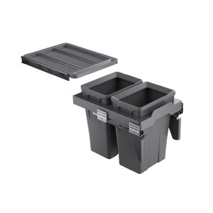 Thùng rác đôi cánh kéo âm tủ XW.D40-1 GrandX