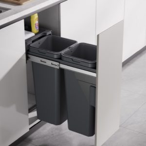 Thùng rác đôi gắn cánh kéo âm tủ XW.D30M1 GrandX